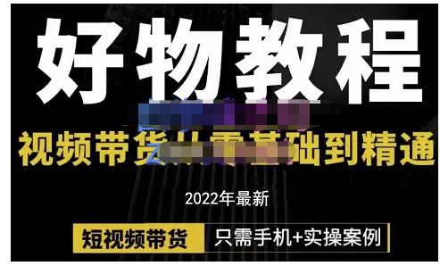 锅锅老师好物分享课程：短视频带货从零基础到精通，只需手机+实操网创吧-网创项目资源站-副业项目-创业项目-搞钱项目网创吧