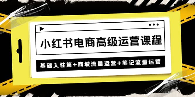 小红书电商高级运营课程：基础入驻篇+商城流量运营+笔记流量运营网创吧-网创项目资源站-副业项目-创业项目-搞钱项目网创吧