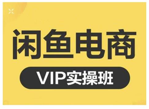 闲鱼电商零基础入门到进阶VIP实战课程，帮助你掌握闲鱼电商所需的各项技能网创吧-网创项目资源站-副业项目-创业项目-搞钱项目网创吧