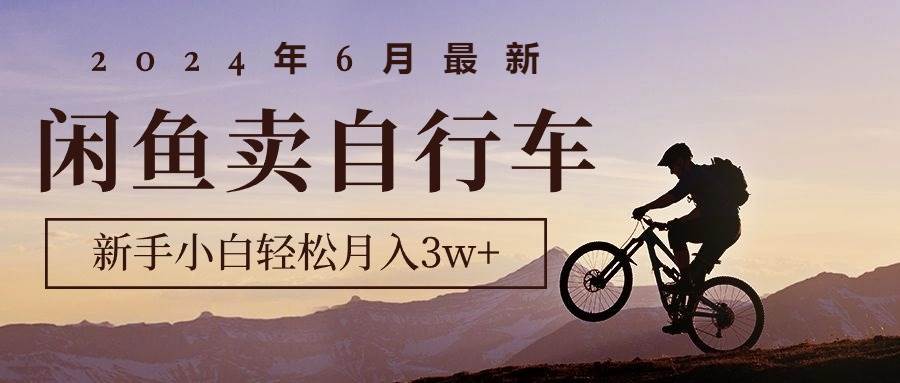 2024年6月最新闲鱼卖自行车，新手小白轻松月入3w+项目网创吧-网创项目资源站-副业项目-创业项目-搞钱项目网创吧