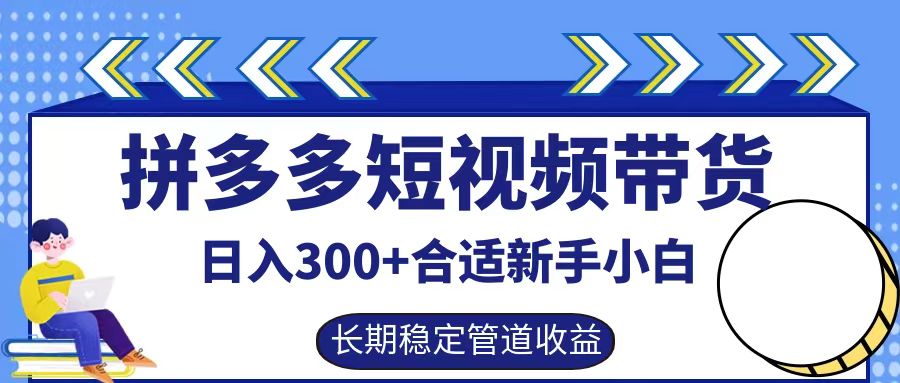 拼多多短视频带货日入300+实操落地流程网创吧-网创项目资源站-副业项目-创业项目-搞钱项目网创吧